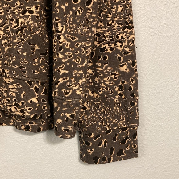 Sundry x Anthropologie Womens Size 4 Cheetah Leopard Print Hooded Sweatshirt - Picture 5 of 12
